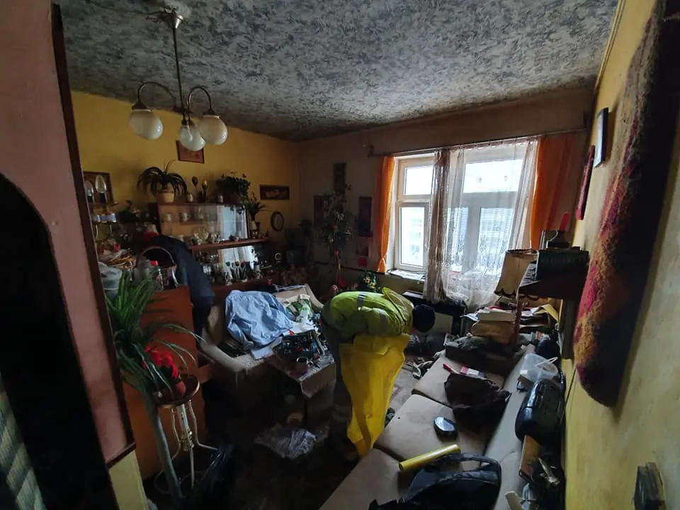 Byt v Chrudimi před vyklízením